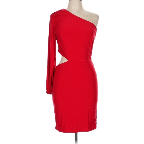 2 Saints Women's Elegant Red One-Shoulder Dress - Picture 1 of 6